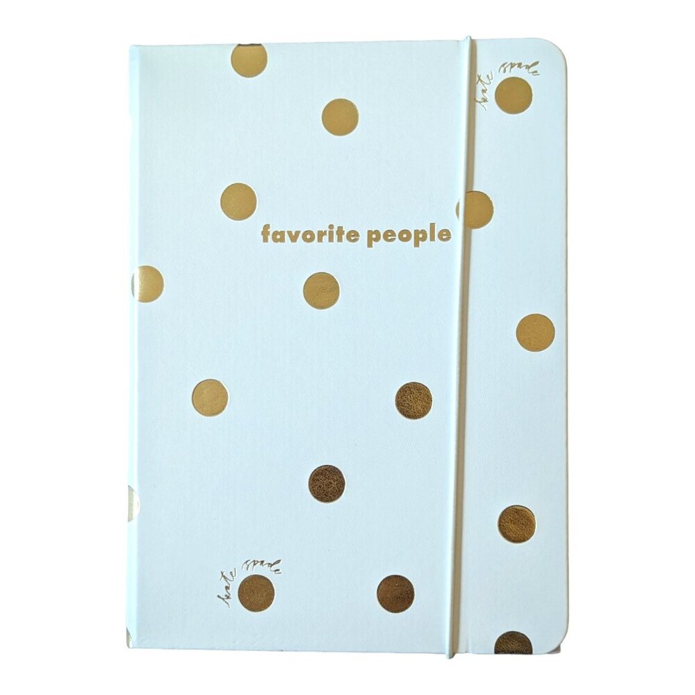 KATE SPADE NEW YORK ~ "Favorite People" Address Book ~ Gold Dot w/ Script ~ NEW